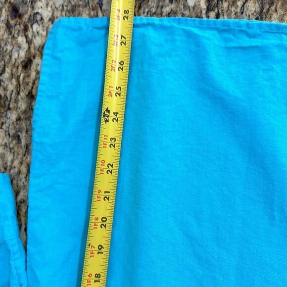 Chico’s Embroidered Linen Blend Tunic Popover Top In Blue Size L - Picture 9 of 9